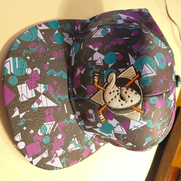 Anaheim Ducks Hat 90s pattern Black Throwback Snapback Bodhi Leaf Coffee promo - Picture 3 of 3